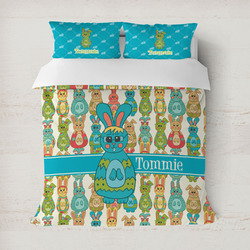 Fun Easter Bunnies Duvet Cover Set - Full / Queen (Personalized)