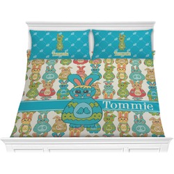 Fun Easter Bunnies Comforter Set - King (Personalized)