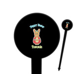 Fun Easter Bunnies 6" Round Plastic Food Picks - Black - Double Sided (Personalized)