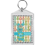 Fun Easter Bunnies Bling Keychain (Personalized)