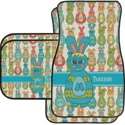 Fun Easter Bunnies Car Floor Mats Set - 2 Front & 2 Back (Personalized)