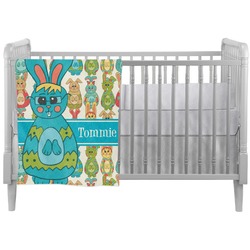 Fun Easter Bunnies Crib Comforter / Quilt (Personalized)