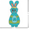 Fun Easter Bunnies Custom Shape Iron On Patches - L - APPROVAL