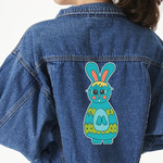 Fun Easter Bunnies Twill Iron On Patch - Custom Shape - 3XL