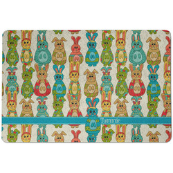 Fun Easter Bunnies Dog Food Mat w/ Name or Text