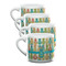 Fun Easter Bunnies Double Shot Espresso Mugs - Set of 4 Front