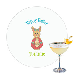 Fun Easter Bunnies Printed Drink Topper - 3.25" (Personalized)