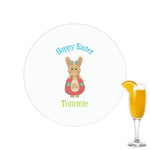 Fun Easter Bunnies Printed Drink Topper - 2.15" (Personalized)