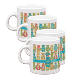 Fun Easter Bunnies Single Shot Espresso Cups - Set of 4 (Personalized)