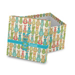 Fun Easter Bunnies Gift Box with Lid - Canvas Wrapped (Personalized)