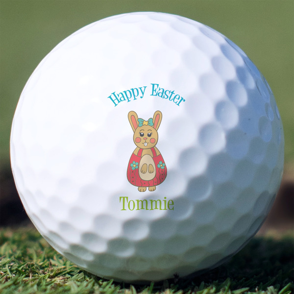 Custom Fun Easter Bunnies Golf Balls (Personalized)