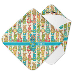 Fun Easter Bunnies Hooded Baby Towel (Personalized)