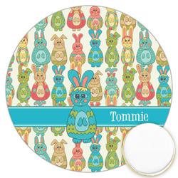 Fun Easter Bunnies Printed Cookie Topper - 3.25" (Personalized)