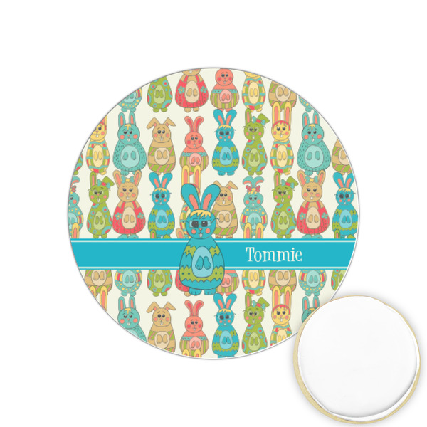 Custom Fun Easter Bunnies Printed Cookie Topper - 1.25" (Personalized)