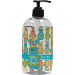 Fun Easter Bunnies Plastic Soap / Lotion Dispenser (16 oz - Large - Black) (Personalized)