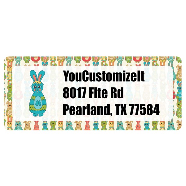 Custom Fun Easter Bunnies Return Address Labels (Personalized)