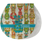 Fun Easter Bunnies Burp Pad - Velour w/ Name or Text