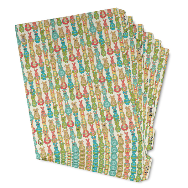 Custom Fun Easter Bunnies Binder Tab Divider - Set of 6 (Personalized)