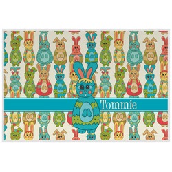 Fun Easter Bunnies Laminated Placemat w/ Name or Text