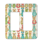 Fun Easter Bunnies Rocker Style Light Switch Cover - Two Switch