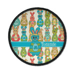 Fun Easter Bunnies Iron On Round Patch w/ Name or Text