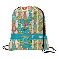 Fun Easter Bunnies Drawstring Backpack - Medium (Personalized)