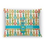 Fun Easter Bunnies Rectangular Throw Pillow Case (Personalized)