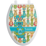 Fun Easter Bunnies Toilet Seat Decal - Elongated (Personalized)