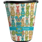 Fun Easter Bunnies Waste Basket - Single Sided (Black) (Personalized)