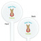 Fun Easter Bunnies White Plastic 5.5" Stir Stick - Double Sided - Round - Front & Back