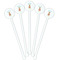 Fun Easter Bunnies White Plastic 5.5" Stir Stick - Fan View