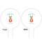 Fun Easter Bunnies White Plastic 6" Food Pick - Round - Double Sided - Front & Back