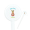 Fun Easter Bunnies White Plastic 7" Stir Stick - Round - Closeup