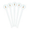 Fun Easter Bunnies White Plastic 7" Stir Stick - Round - Fan View