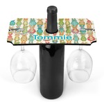 Fun Easter Bunnies Wine Bottle & Glass Holder (Personalized)