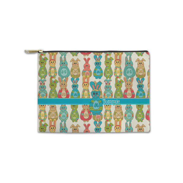 Custom Fun Easter Bunnies Zipper Pouch - Small - 8.5"x6" (Personalized)