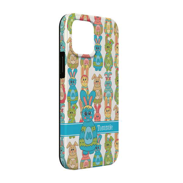 Custom Fun Easter Bunnies iPhone Case - Rubber Lined - iPhone 13 Pro (Personalized)