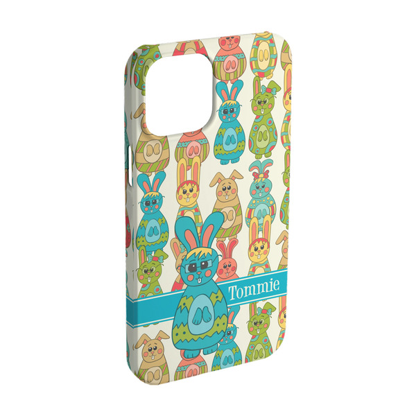 Custom Fun Easter Bunnies iPhone Case - Plastic - iPhone 15 Pro (Personalized)