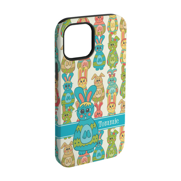 Custom Fun Easter Bunnies iPhone Case - Rubber Lined - iPhone 15 (Personalized)