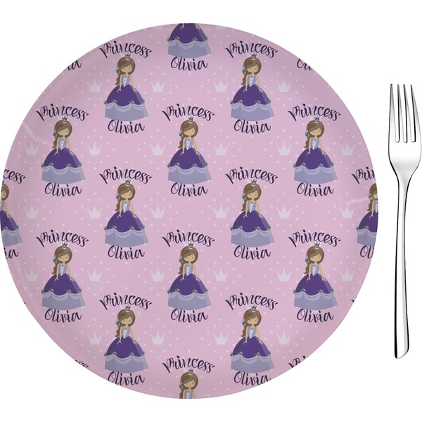 Custom Custom Princess 8" Glass Appetizer / Dessert Plates - Single or Set (Personalized)