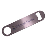 Custom Princess Bar Bottle Opener - Silver w/ Name All Over