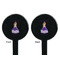 Custom Princess Black Plastic 7" Stir Stick - Double Sided - Round - Front & Back