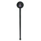 Custom Princess Black Plastic 7" Stir Stick - Round - Single Stick