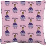 Custom Princess Faux-Linen Throw Pillow 20" (Personalized)