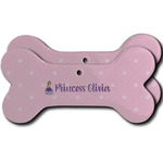 Custom Princess Ceramic Dog Ornament - Front & Back w/ Name All Over