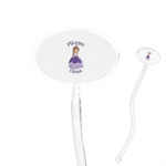 Custom Princess 7" Oval Plastic Stir Sticks - Clear (Personalized)