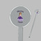 Custom Princess Clear Plastic 7" Stir Stick - Round - Closeup