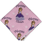 Custom Princess Cloth Dinner Napkin - Single w/ Name All Over