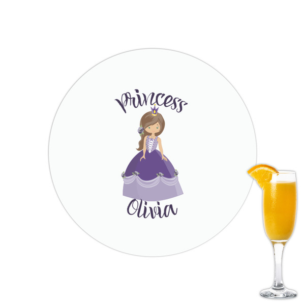 Custom Custom Princess Printed Drink Topper - 2.15" (Personalized)