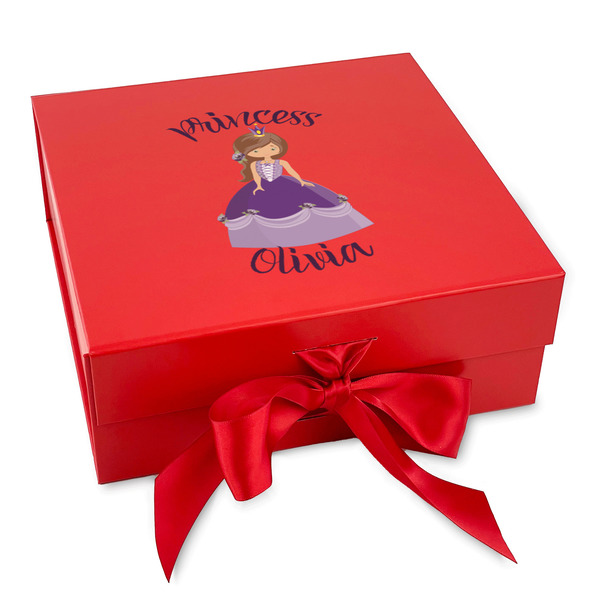 Custom Custom Princess Gift Box with Magnetic Lid - Red (Personalized)